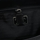 Prada Navy Tessuto Buckle Shoulder Bag