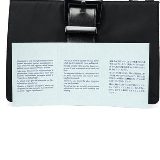 Prada Navy Tessuto Buckle Shoulder Bag