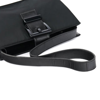 Prada Navy Tessuto Buckle Shoulder Bag