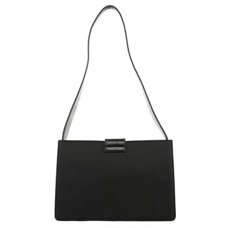 Prada Navy Tessuto Buckle Shoulder Bag