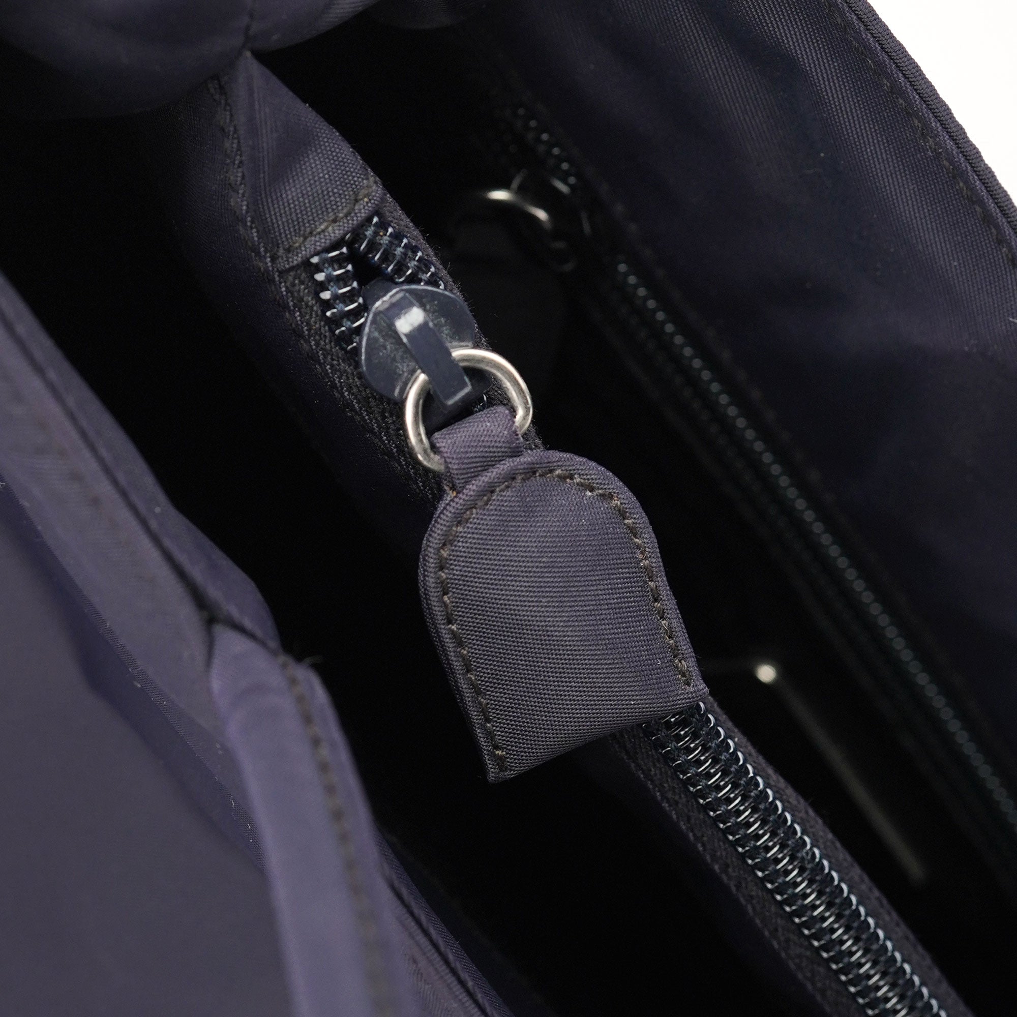 Prada Navy Tessuto City Tote Bag