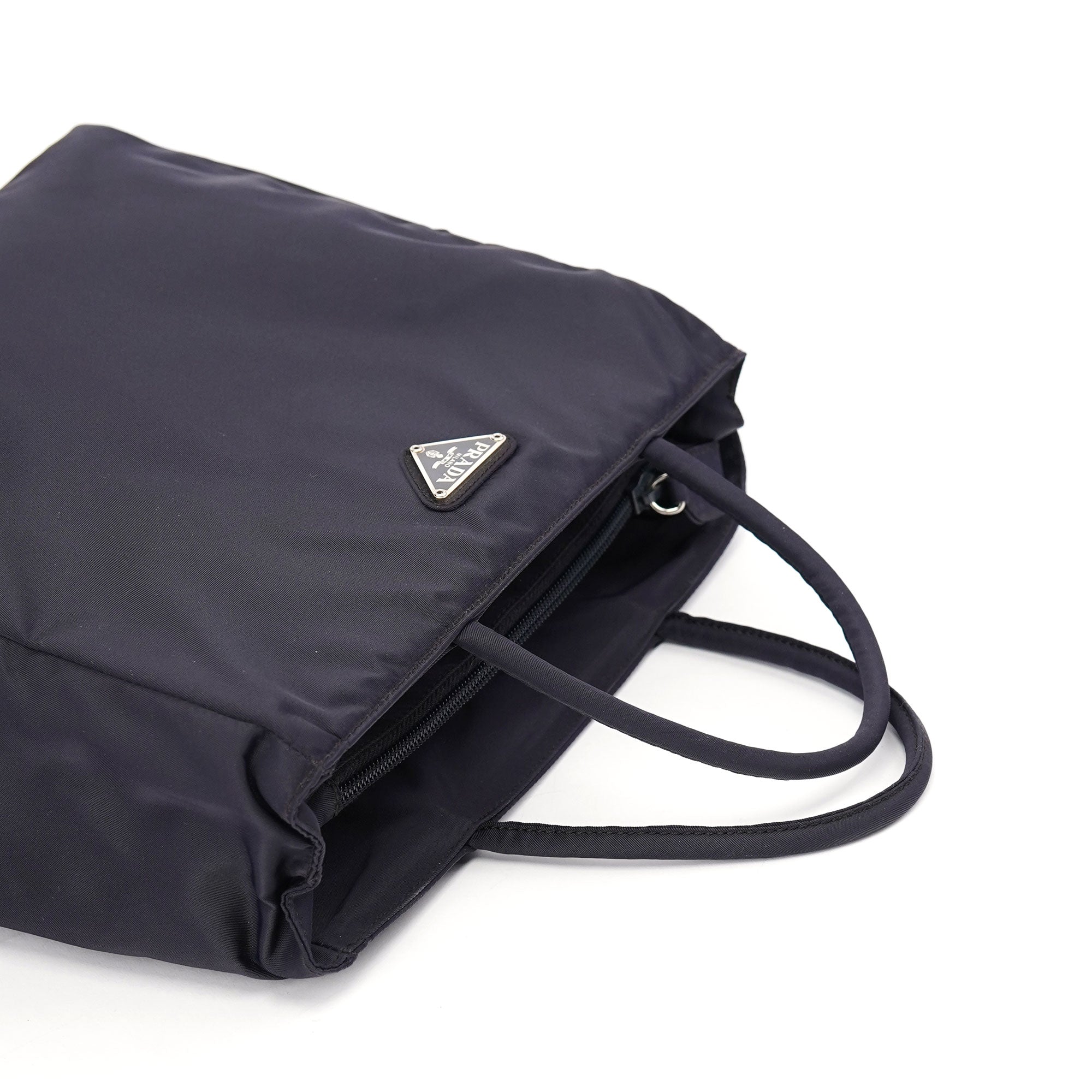 Prada Navy Tessuto City Tote Bag