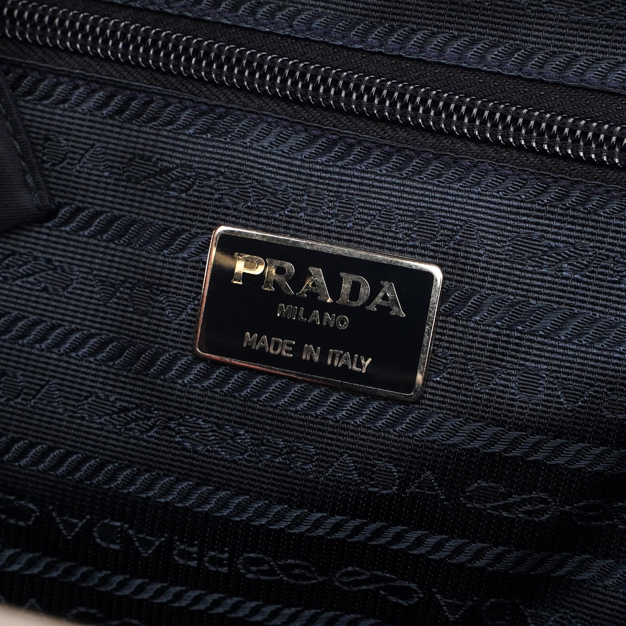 Prada Navy Tessuto City Tote Bag