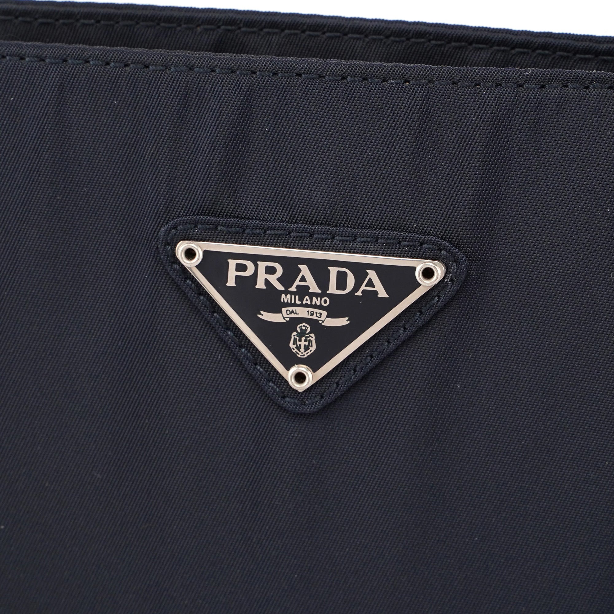 Prada Navy Tessuto City Tote Bag