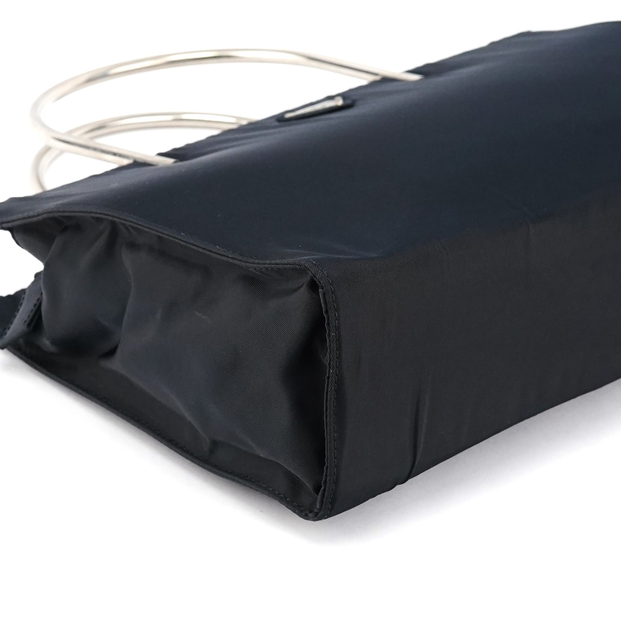 Prada Sac cabas Tessuto Metal en nylon bleu marine