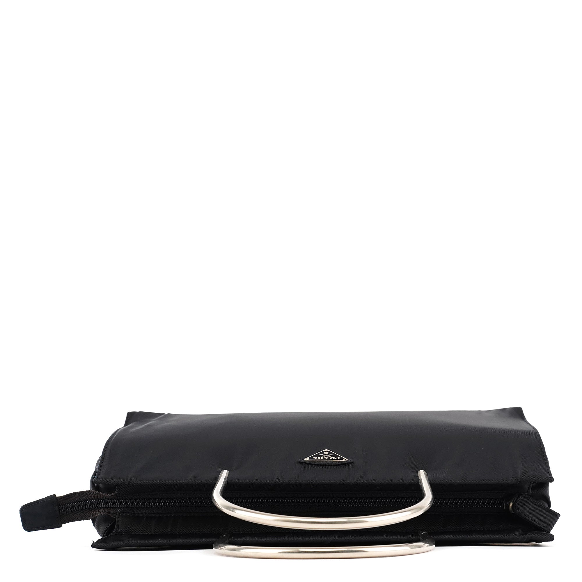 Prada Sac cabas Tessuto Metal en nylon bleu marine