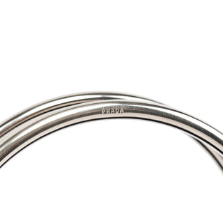 Prada Navy Tessuto Metal Tote Bag