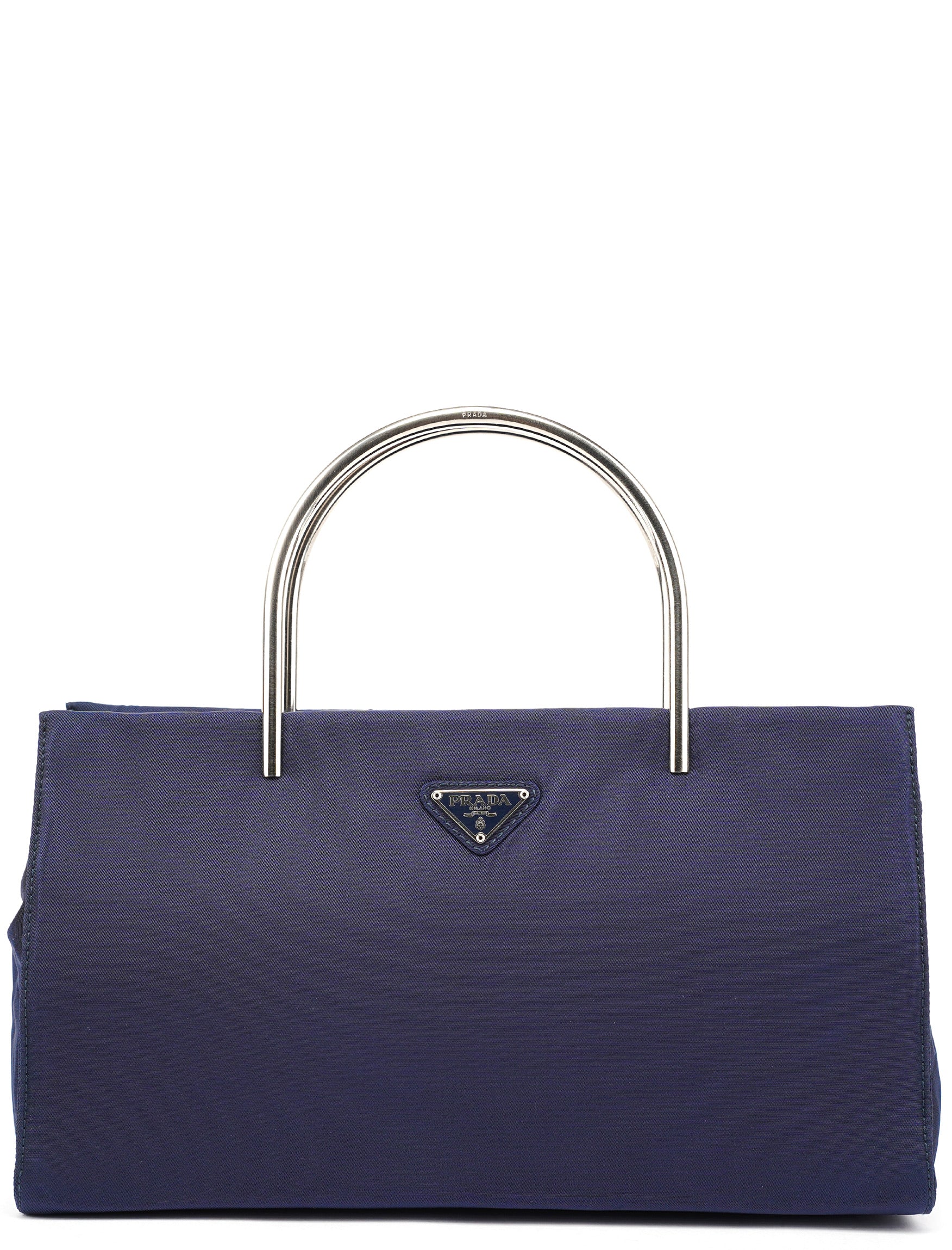 バッグ 1990s PRADA L HANDLE LEATHER BAG PRADA Vintage 90's Black Cinghiale Leather Doctor Purse Bag