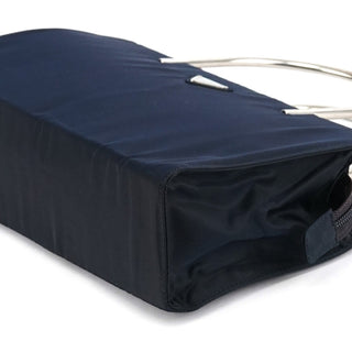 Prada Navy Tessuto Metal Tote Bag