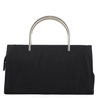 Prada Navy Tessuto Metal Tote Bag