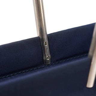 Prada Navy Tessuto Metal Tote Bag