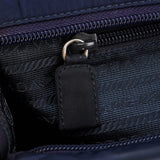 Prada Navy Tessuto Metal Tote Bag