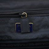 Prada Navy Tessuto Metallo Nylon Top Handle Bag