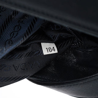 Prada Navy Tessuto Nappa Buckle Shoulder Bag