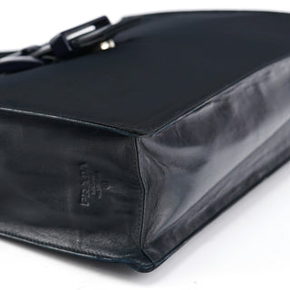Prada Navy Tessuto Nappa Buckle Shoulder Bag