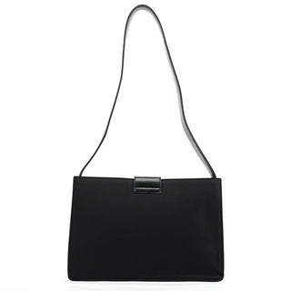 Prada Navy Tessuto Nappa Buckle Shoulder Bag