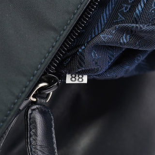 Prada Navy Tessuto Nappa Top Handle Bag