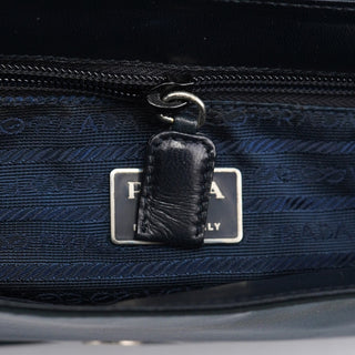 Prada Navy Tessuto Nappa Top Handle Bag