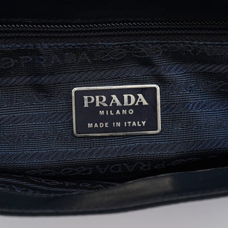 Prada Navy Tessuto Nappa Top Handle Bag