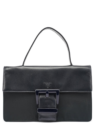 Prada Navy Tessuto Nappa Top Handle Bag