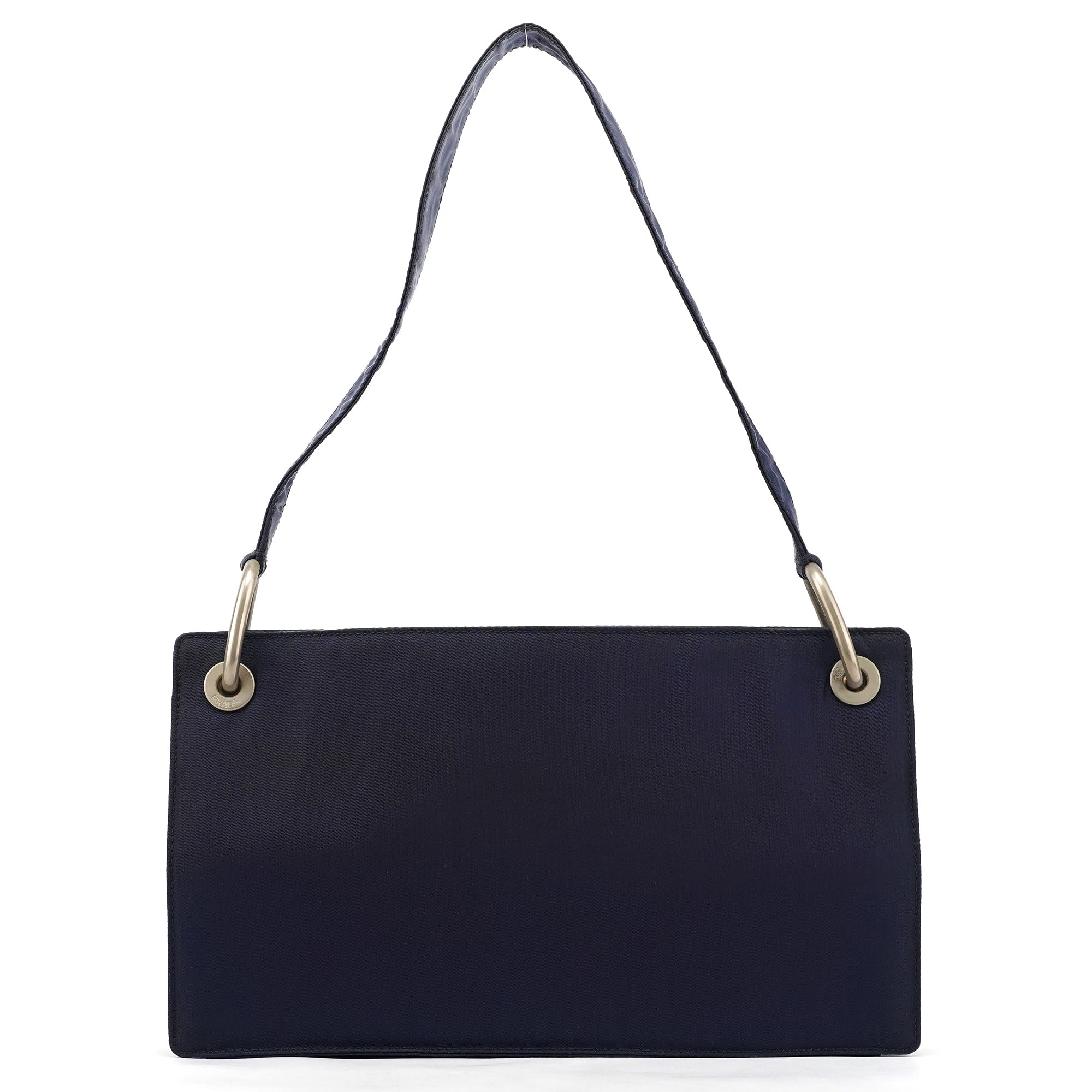 Prada Tessuto Schultertasche aus marineblauem Nylon
