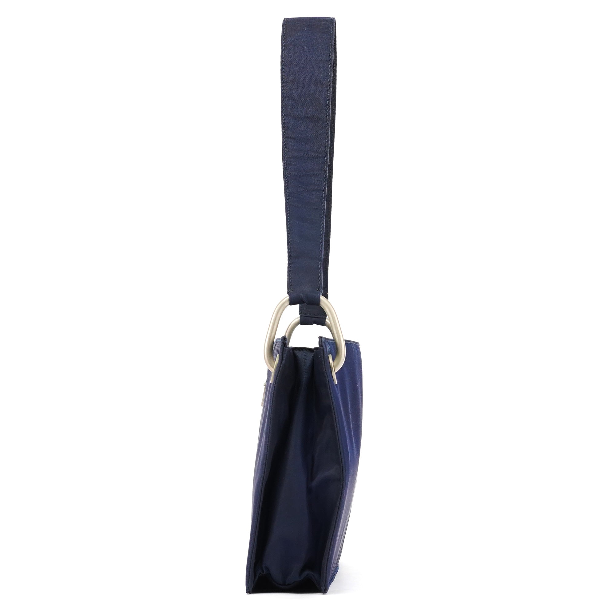 Prada Tessuto Schultertasche aus marineblauem Nylon