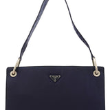 Prada Tessuto Schultertasche aus marineblauem Nylon
