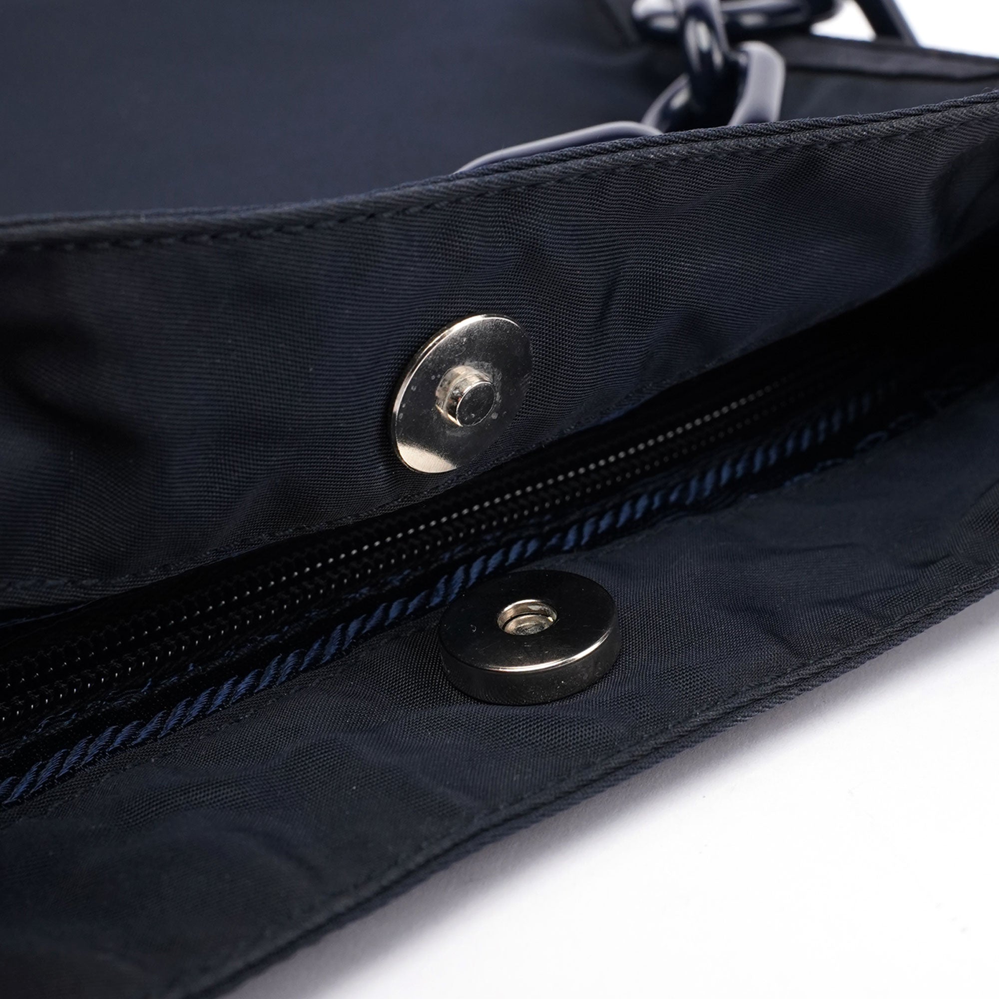 Prada Navy Tessuto Plastic Shoulder Bag