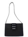 Prada Navy Tessuto Vitello Buckle Shoulder Bag