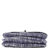Prada Navy Tweed Plastic Chain Shoulder Bag
