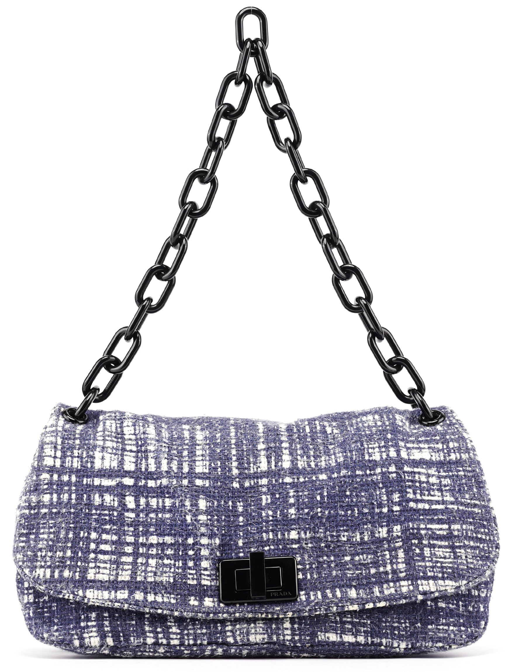Prada Black Tessuto With Plastic Chain – Rediscover Vintage