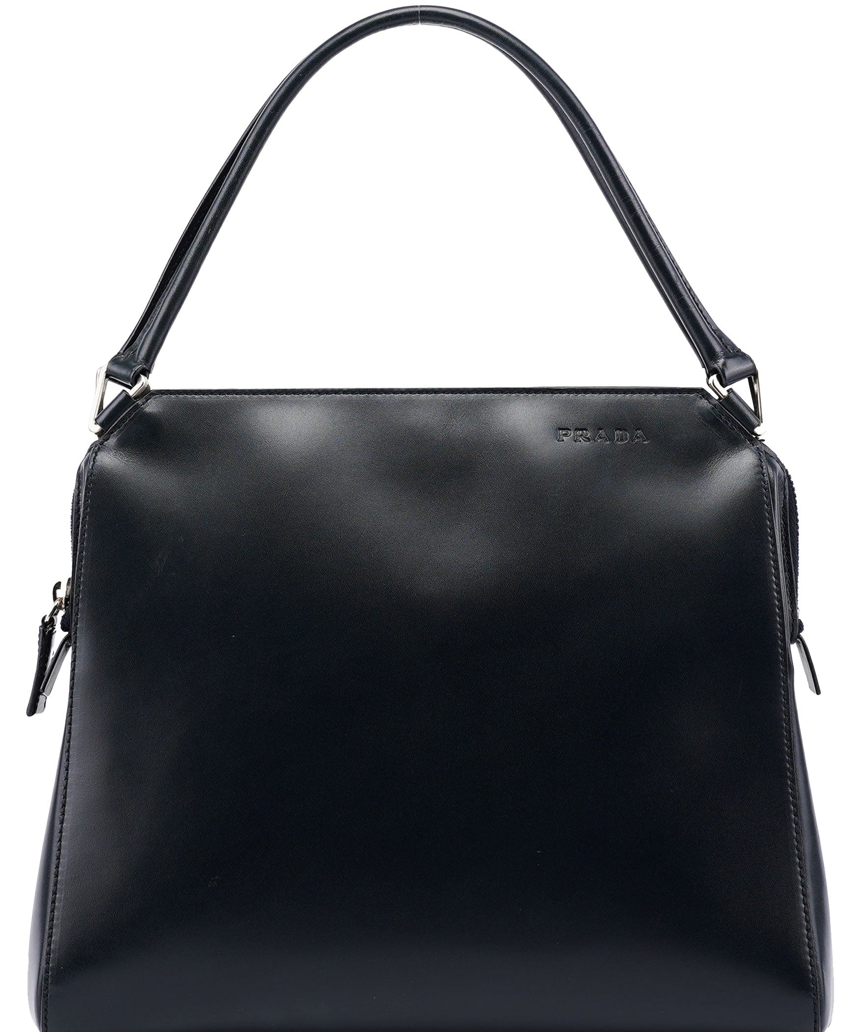 Prada Navy Vitello Chic Shoulder Bag