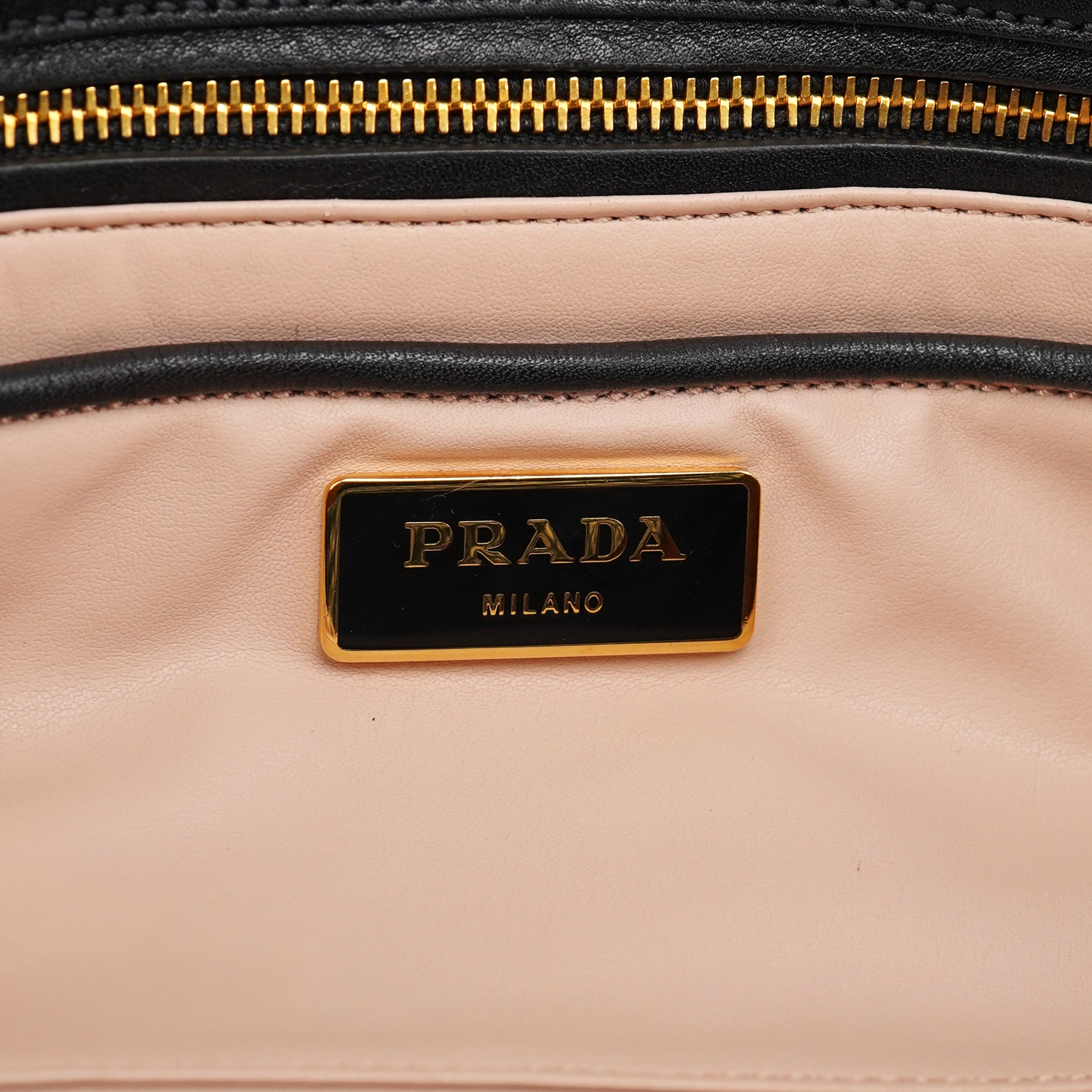 Prada Navy White Tweed Clutch Bag