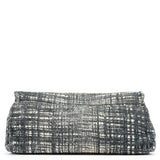 Prada Navy White Tweed Clutch Bag