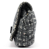 Prada Navy White Tweed Clutch Bag