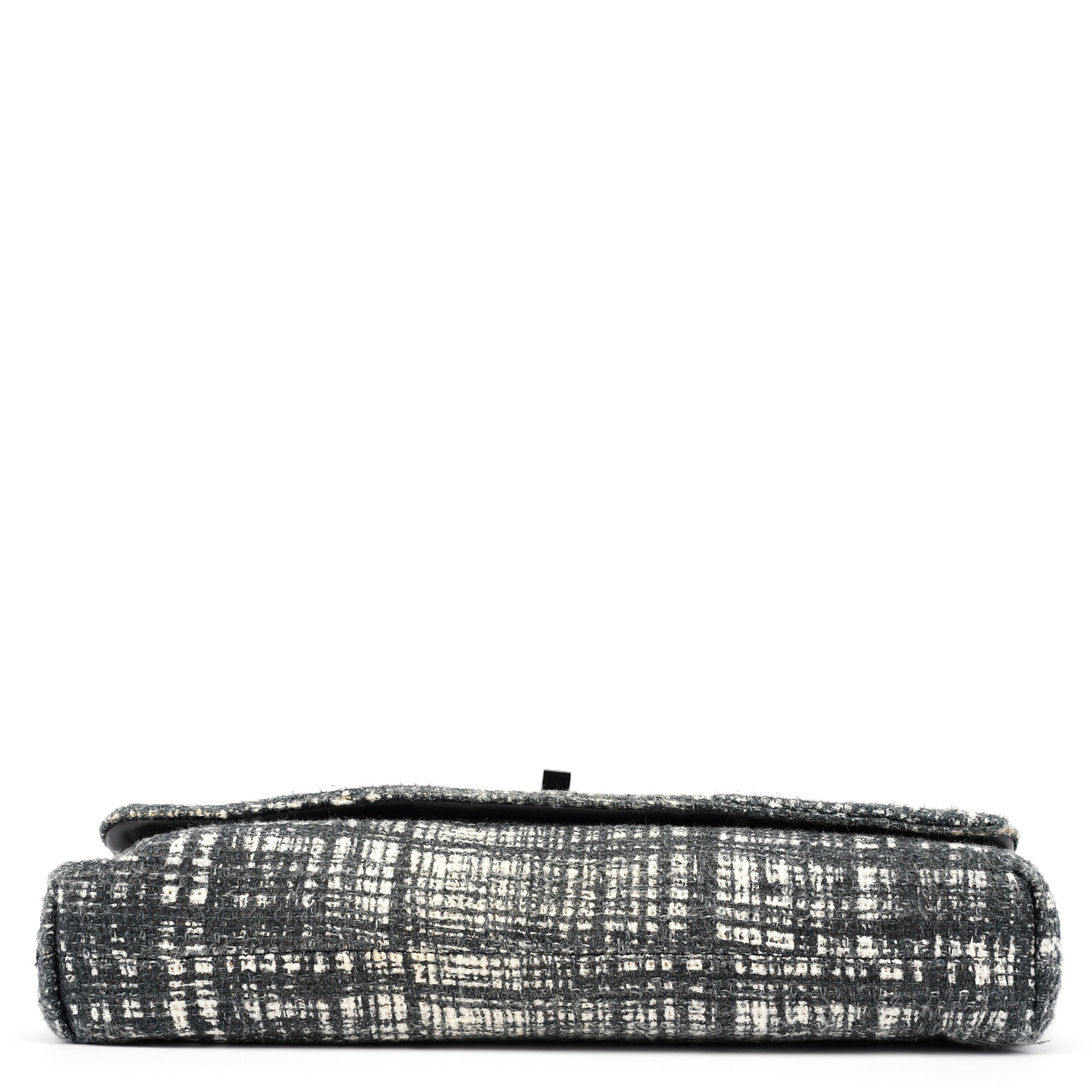Prada Navy White Tweed Clutch Bag