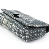 Prada Navy White Tweed Clutch Bag