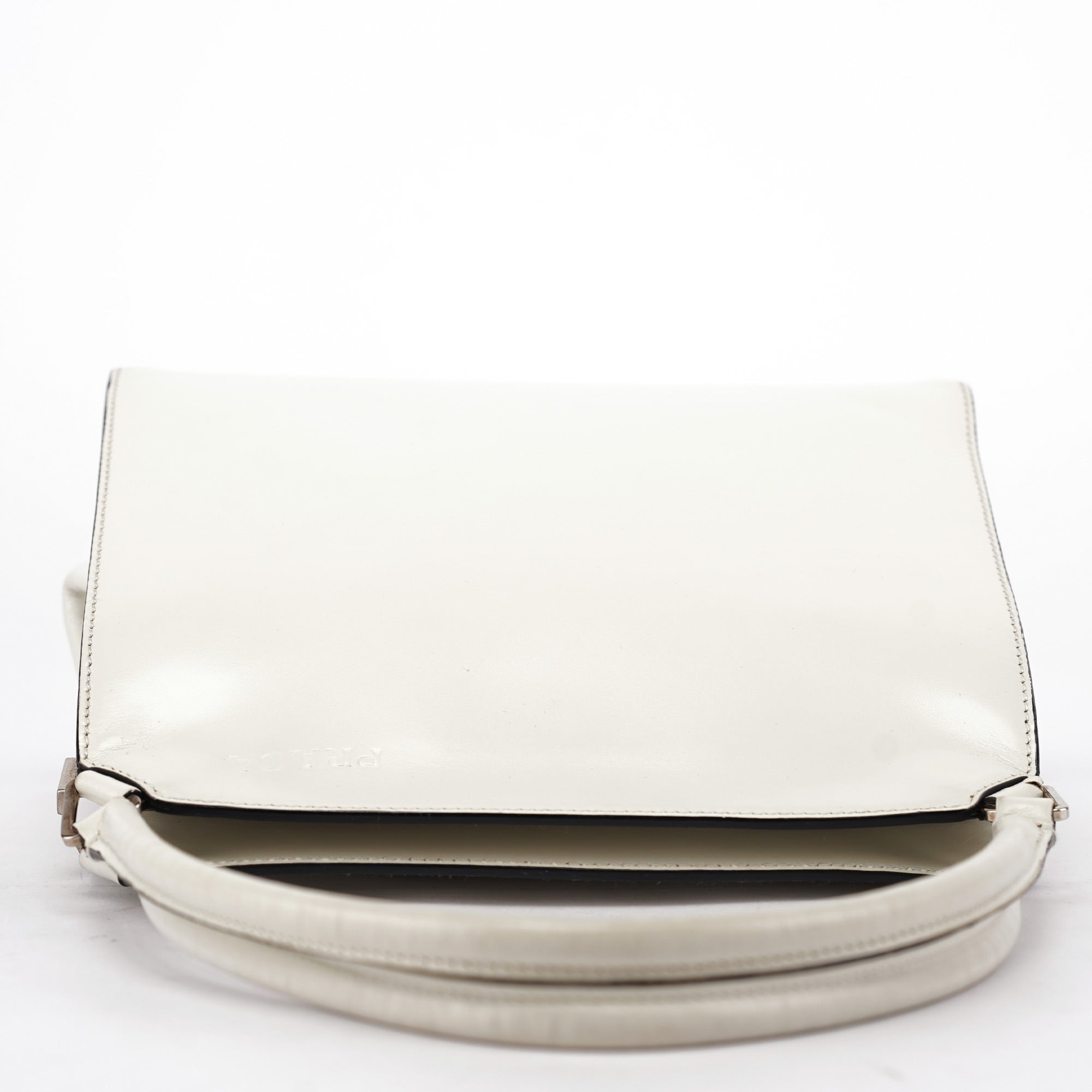 Prada Off White Vitello Chic Shoulder Bag