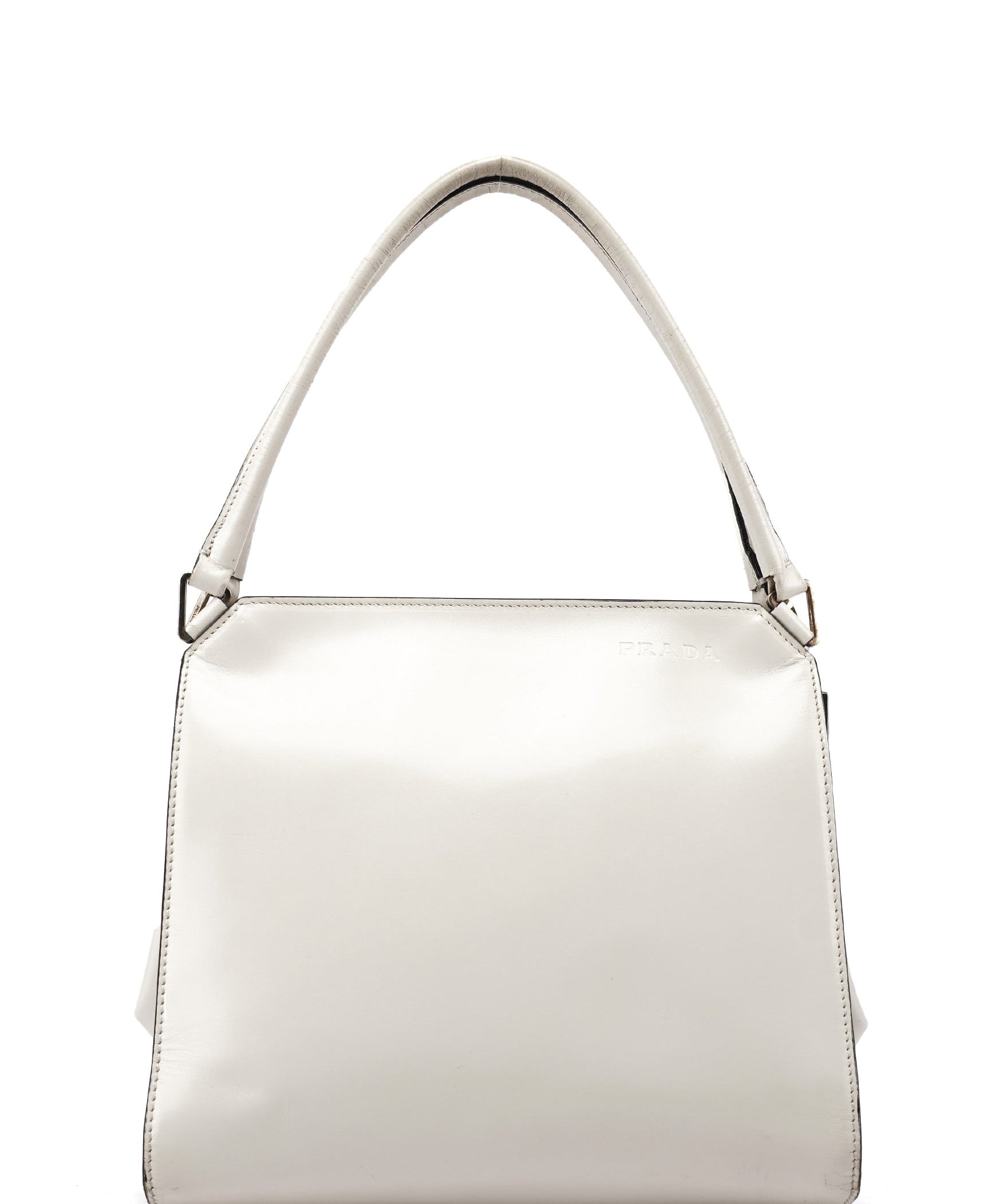 Prada Off White Vitello Chic Shoulder Bag