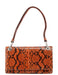 Prada Orange Snakeskin Hobo Shoulder Bag