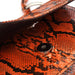 Prada Orange Snakeskin Hobo Shoulder Bag