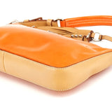 Prada Orange Spazzolato Pochette Shoulder Bag