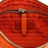 Prada Orange Spazzolato Pochette Shoulder Bag