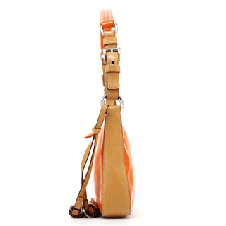 Prada Orange Spazzolato Pochette Shoulder Bag