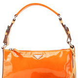 Prada Orange Spazzolato Pochette Shoulder Bag