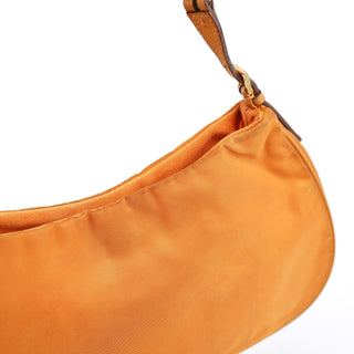Prada Orange Tessuto Chain Mini Hobo Bag