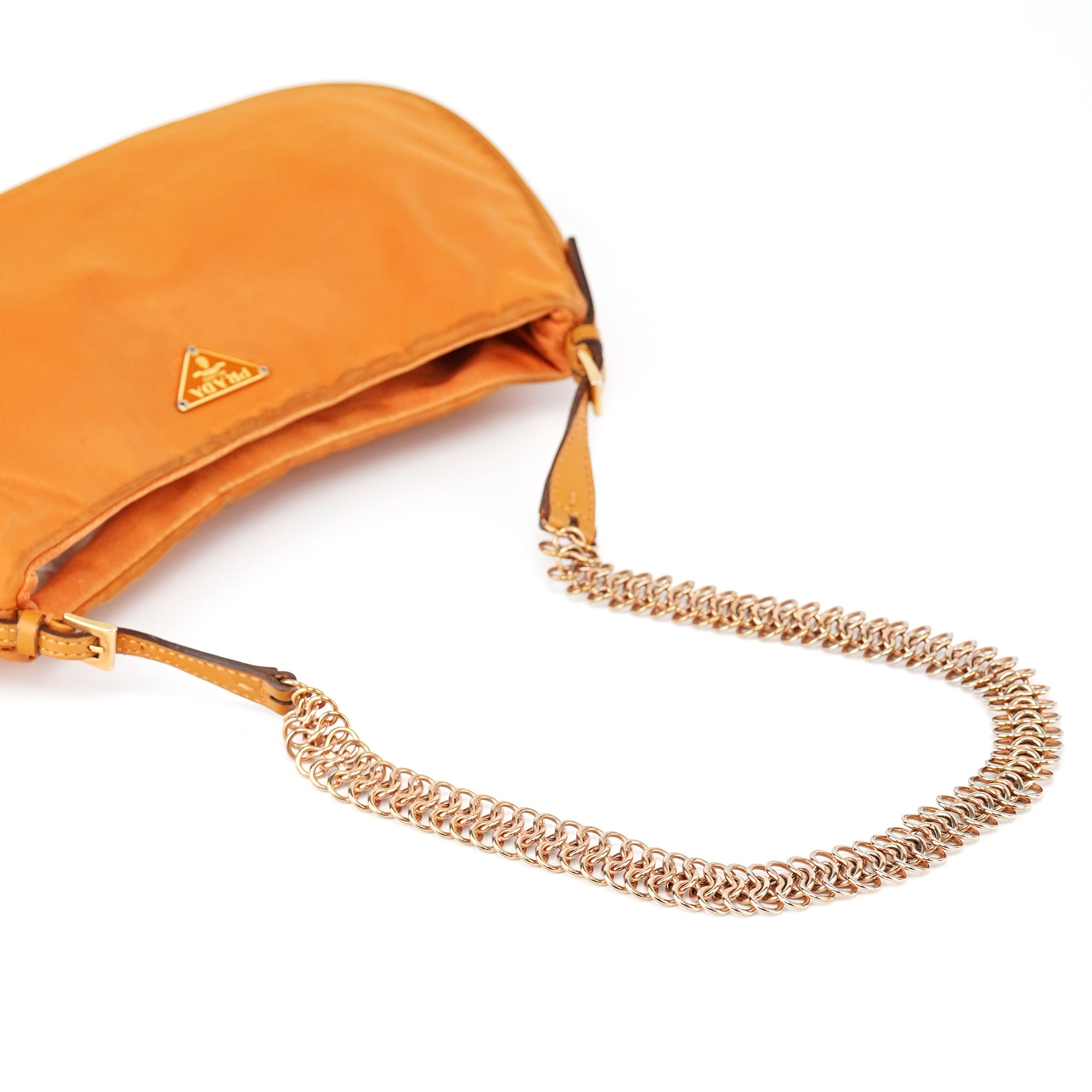 Prada Orange Tessuto Chain Mini Hobo Bag – Rediscover Vintage