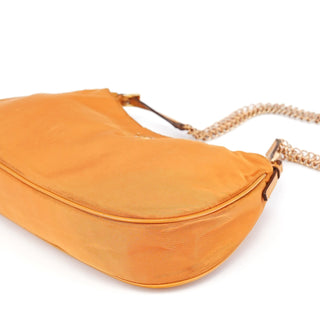 Prada Orange Tessuto Chain Mini Hobo Bag