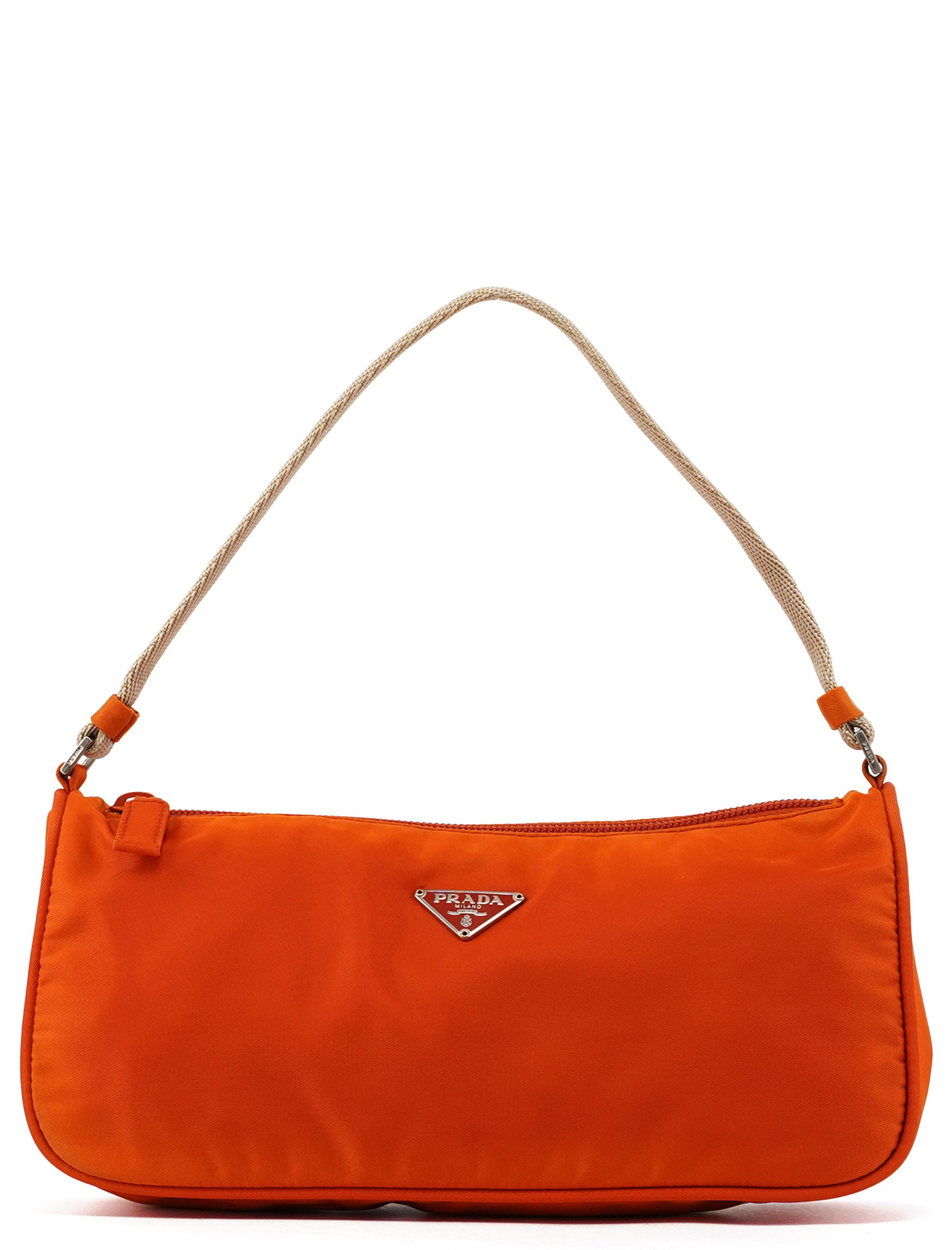 Prada Orange Tessuto Mini Hobo Bag