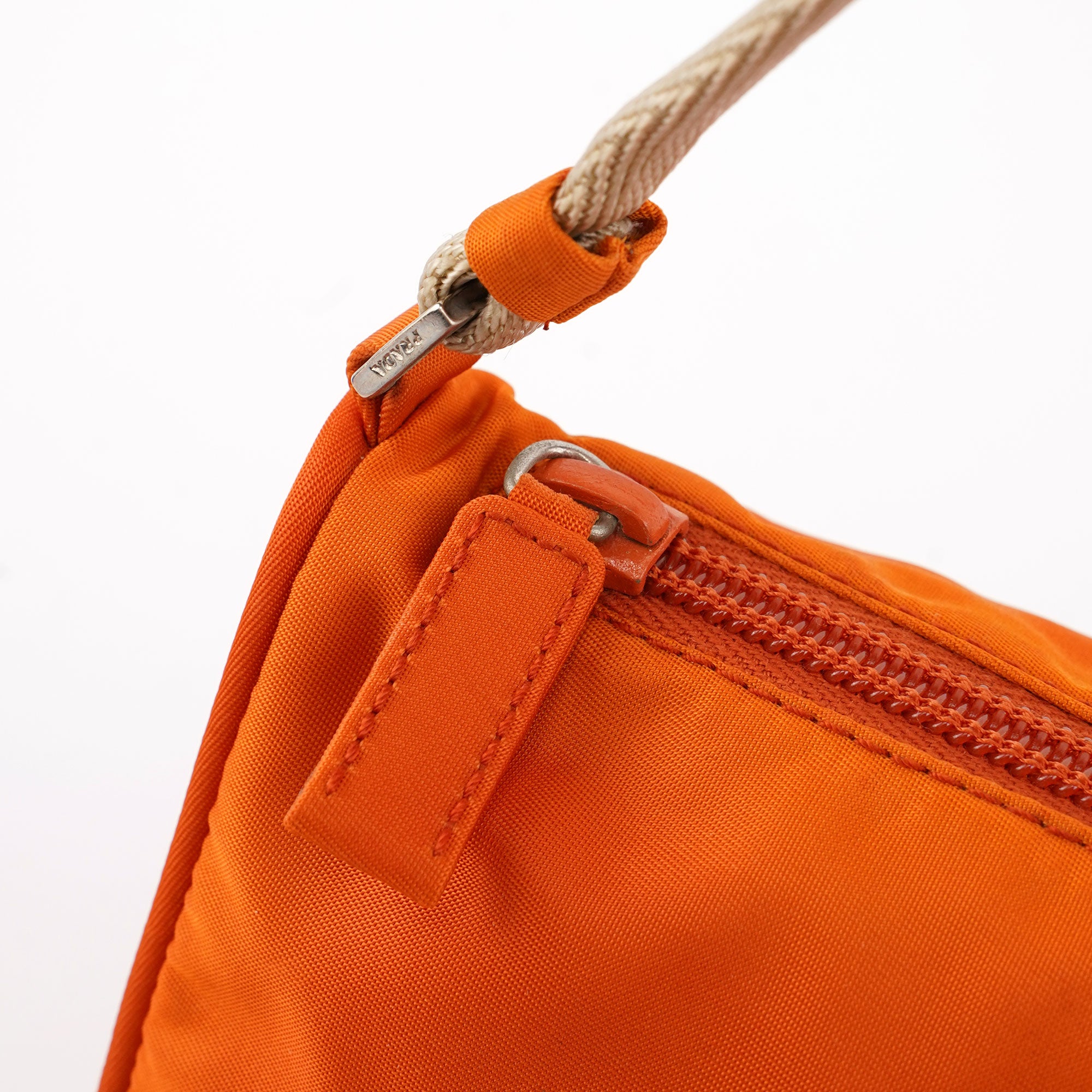 Prada Orange Tessuto Mini Hobo Bag
